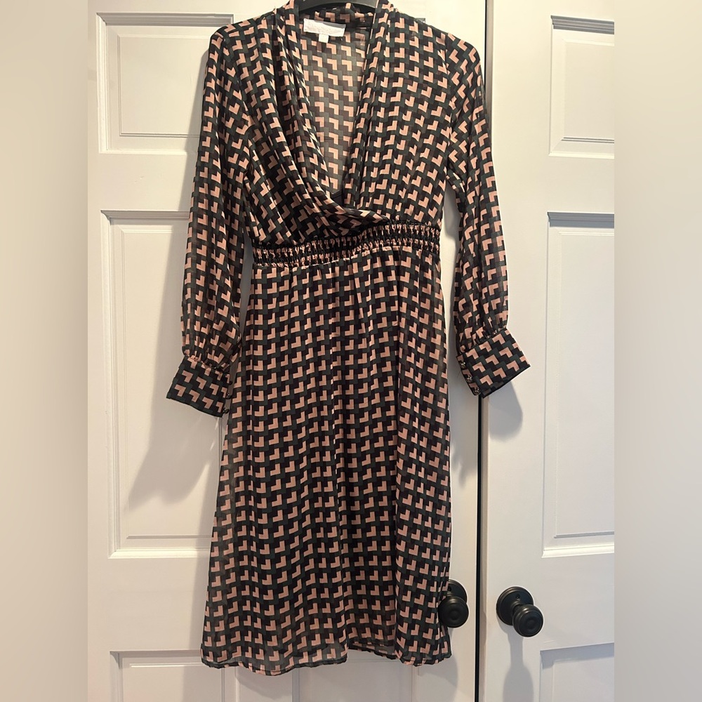 Chic Geometric Patterned Dress
